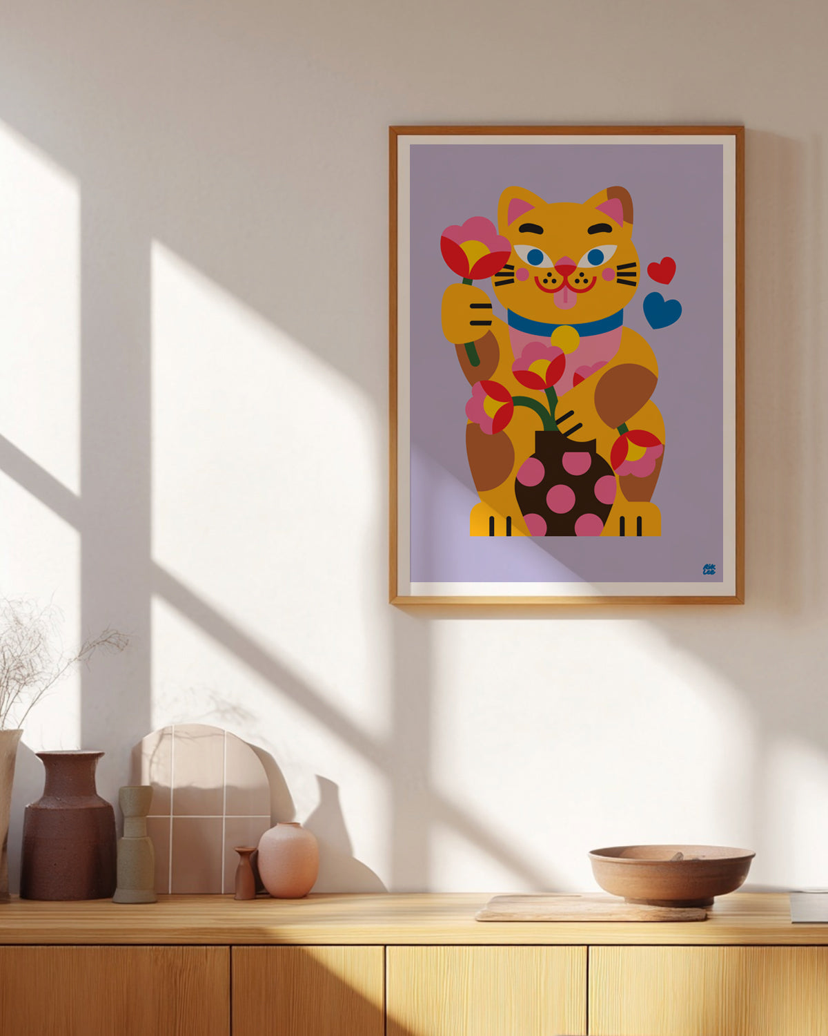Lucky Cat (Flowers)