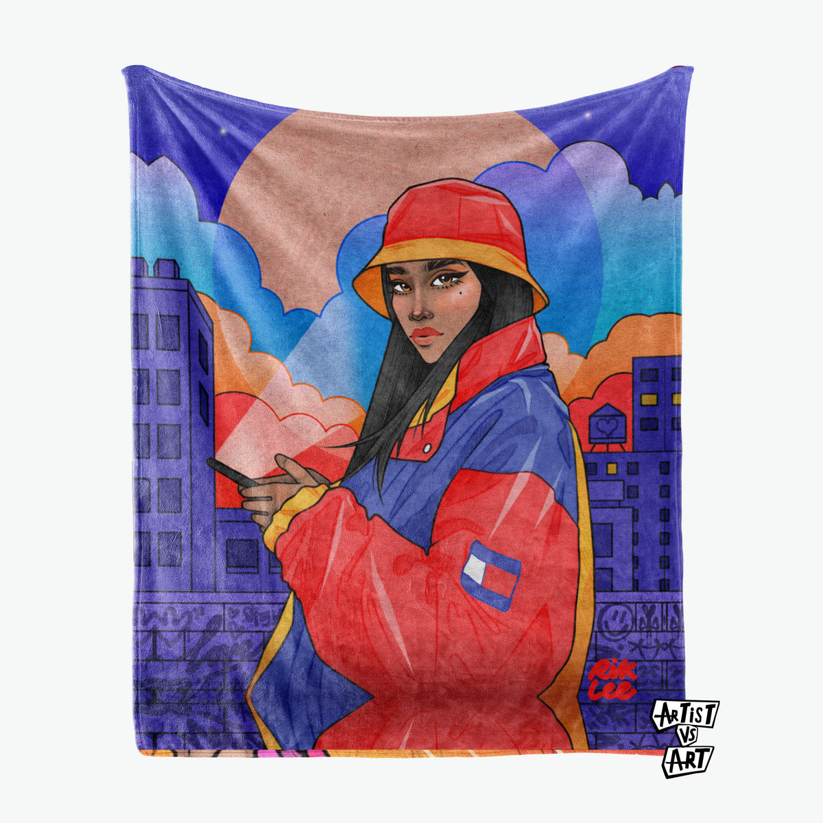 Rik Lee Roof Tops Blanket