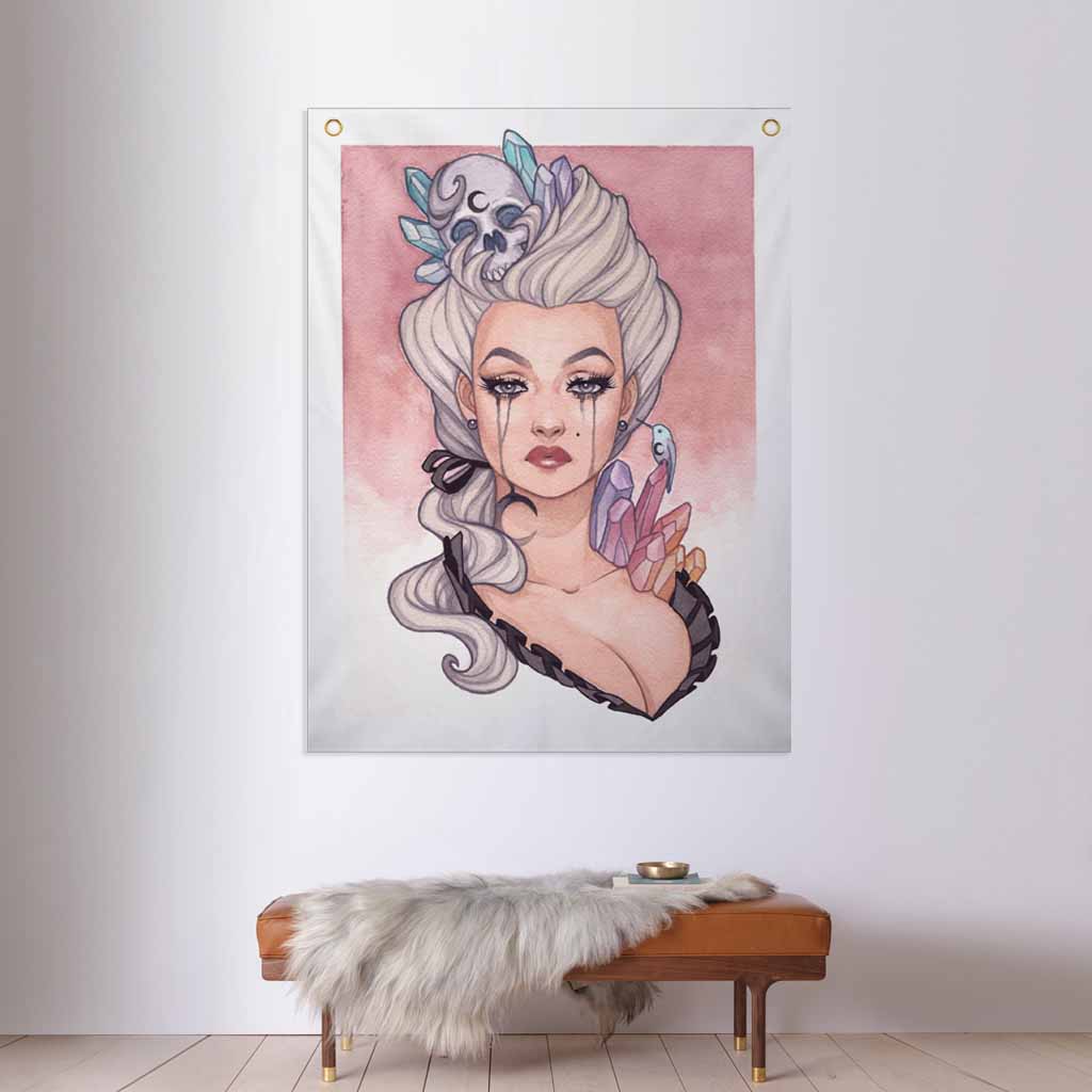 Moon Gazer - Fabric Banner - artistvsart