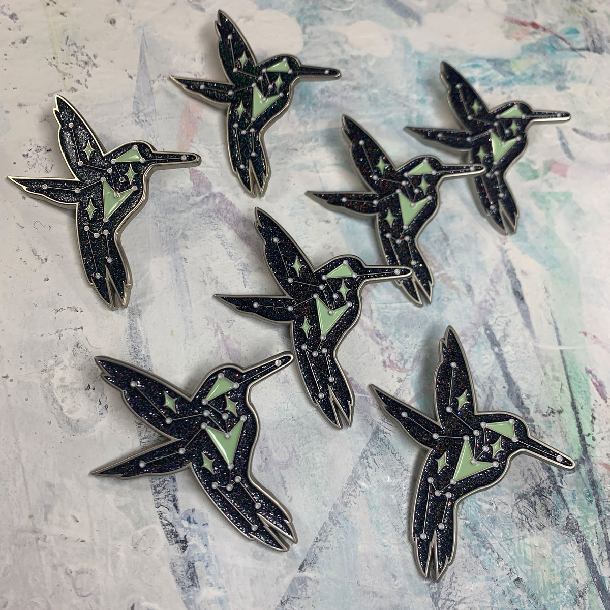 Constellation Hummingbird Pin only (Coloring Book Sold separately)