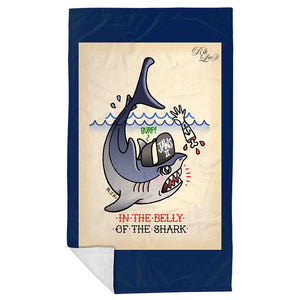 In the Belly of the Shark - Throw Blanket - artistvsart