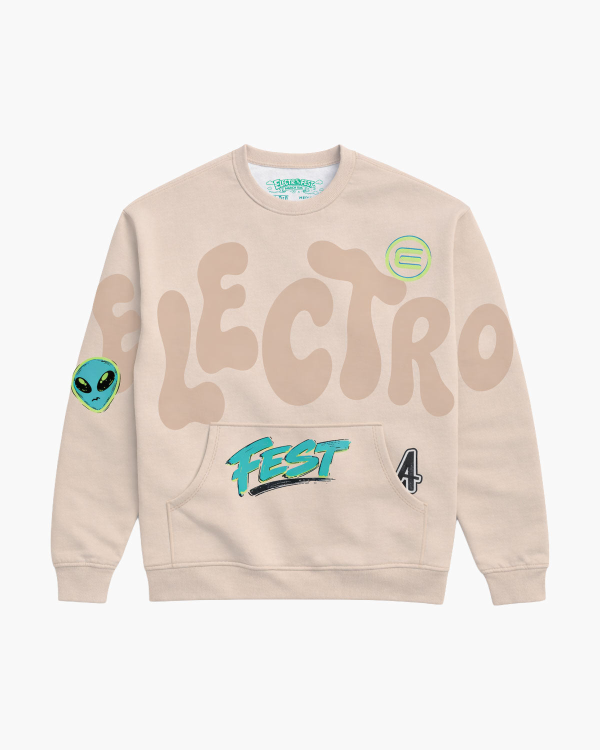 Electrofest Frequency Crew Beige front