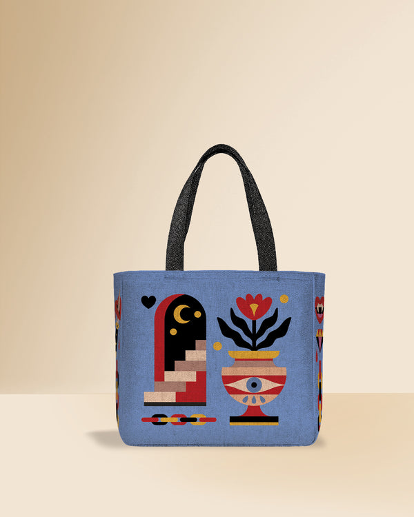 Rik Lee LOVE CATS Padded Carry Bag – Structured Zip Tote (Fits 16" Laptop)