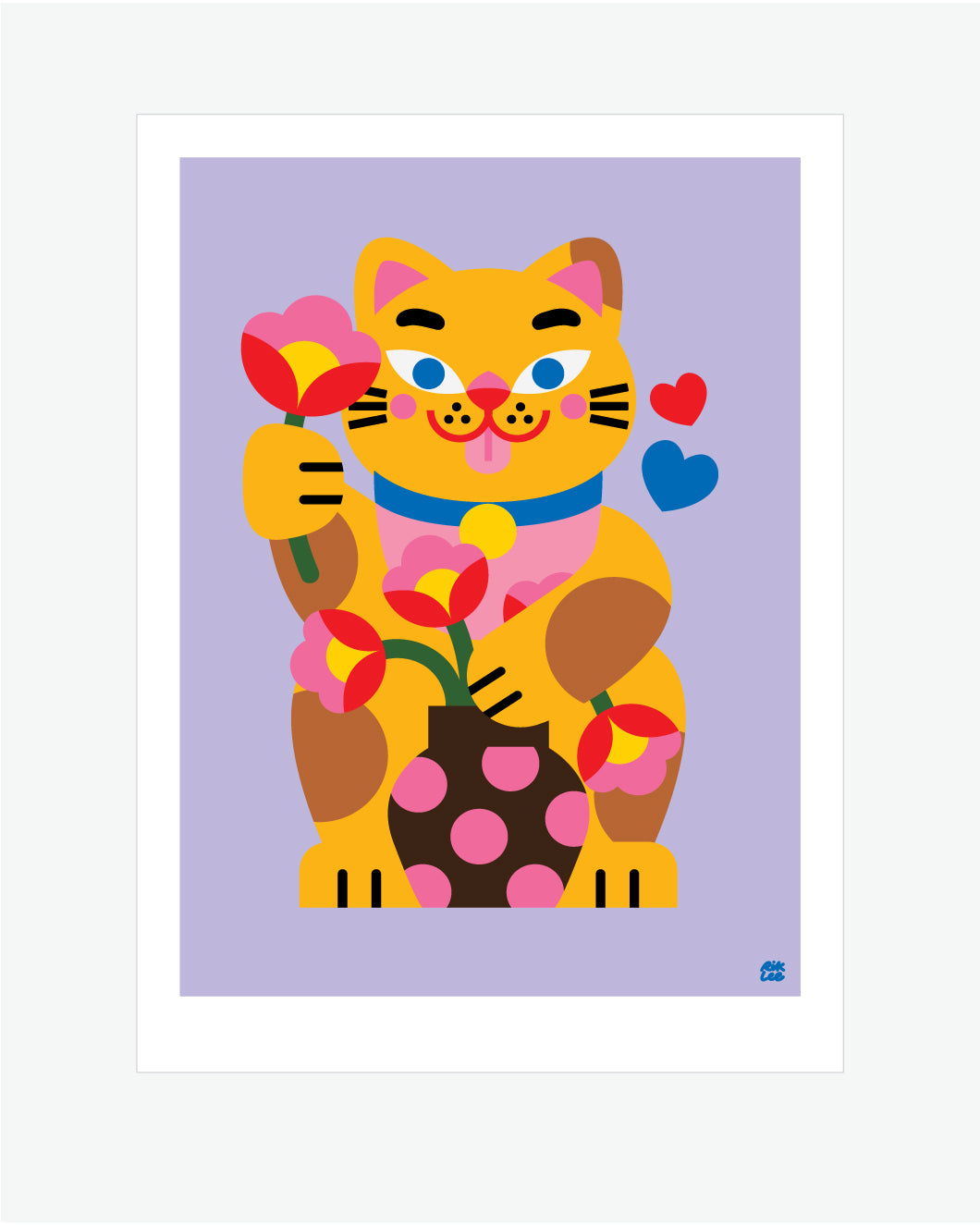 Lucky Cat (Flowers)