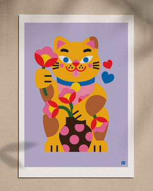 Lucky Cat (Flowers)