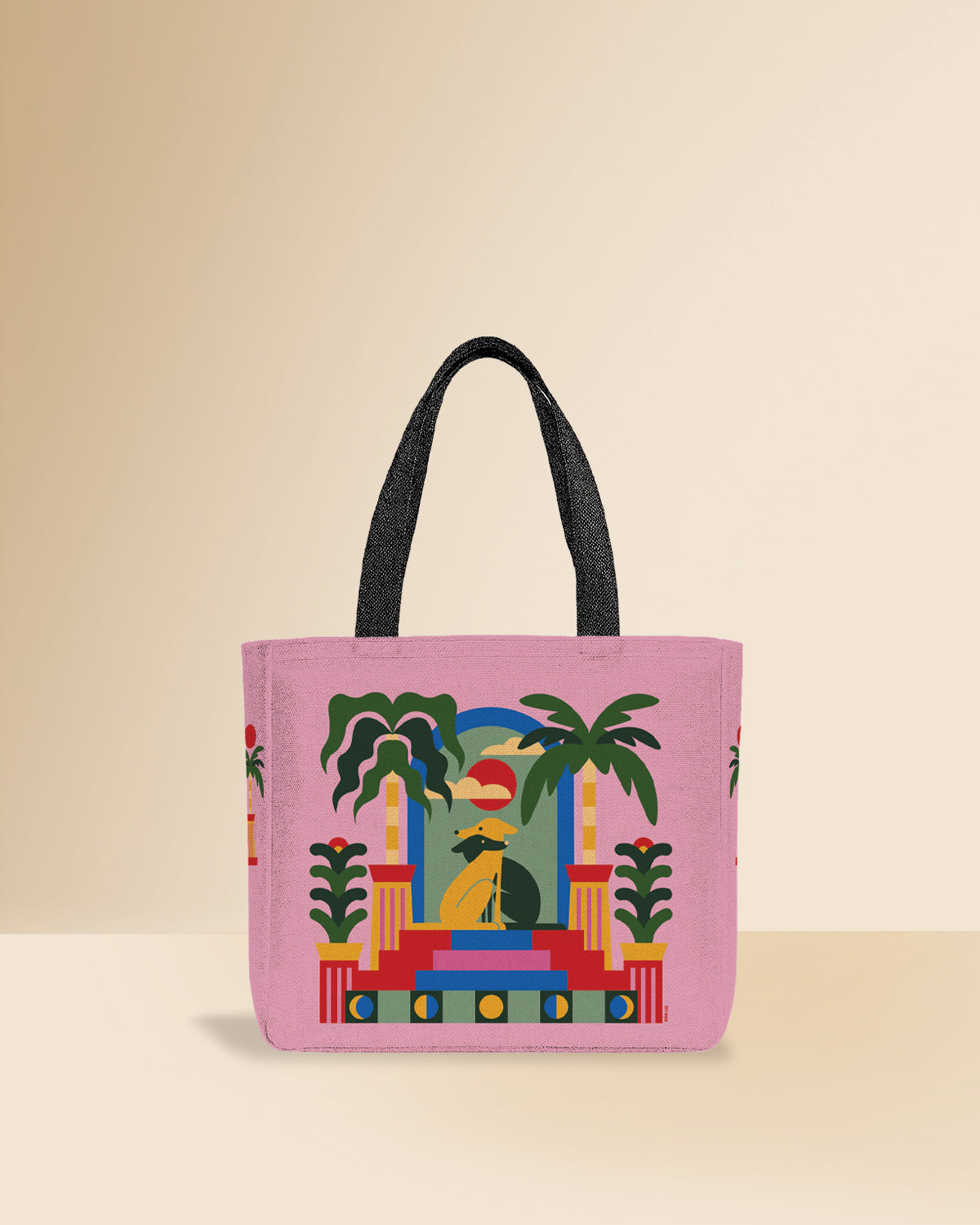 RIK LEE STUDIO TEMPLE OF THE DOG TOTE BAG