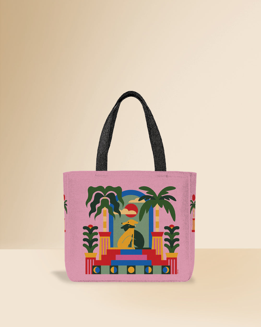 RIK LEE STUDIO TEMPLE OF THE DOG TOTE BAG