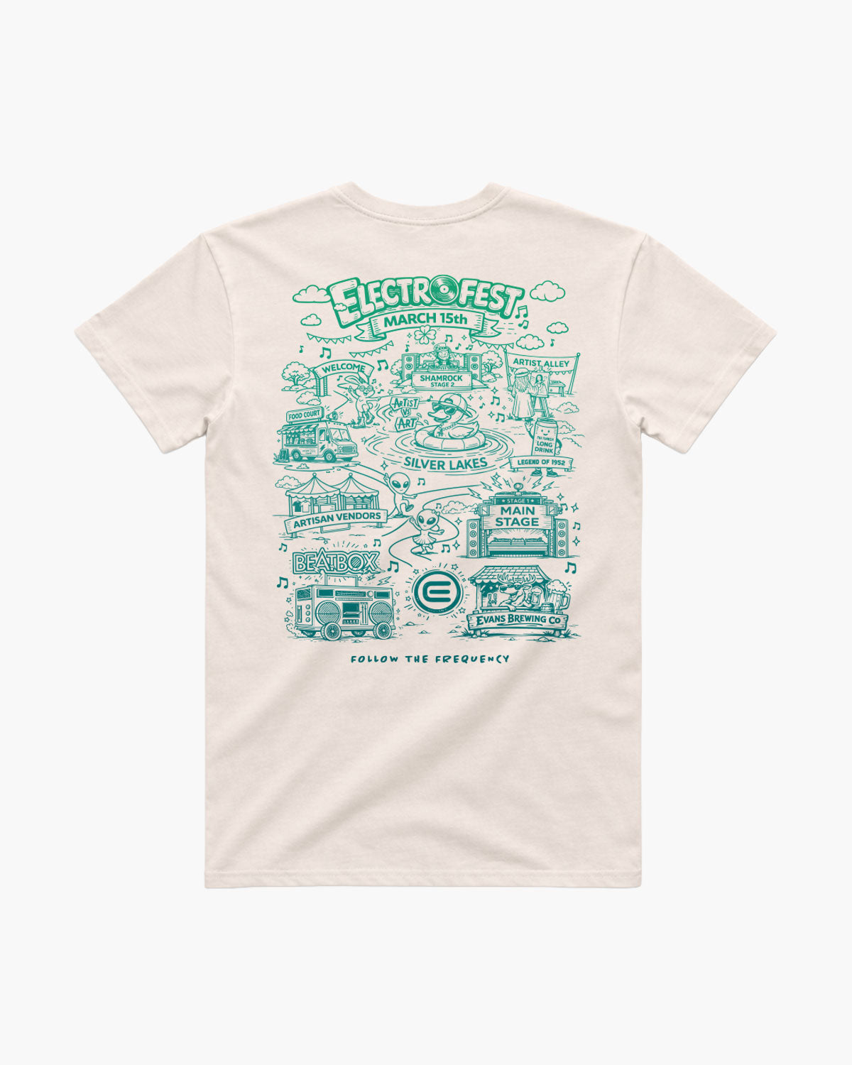 Electrofest Map S/S Tee - Natural Color