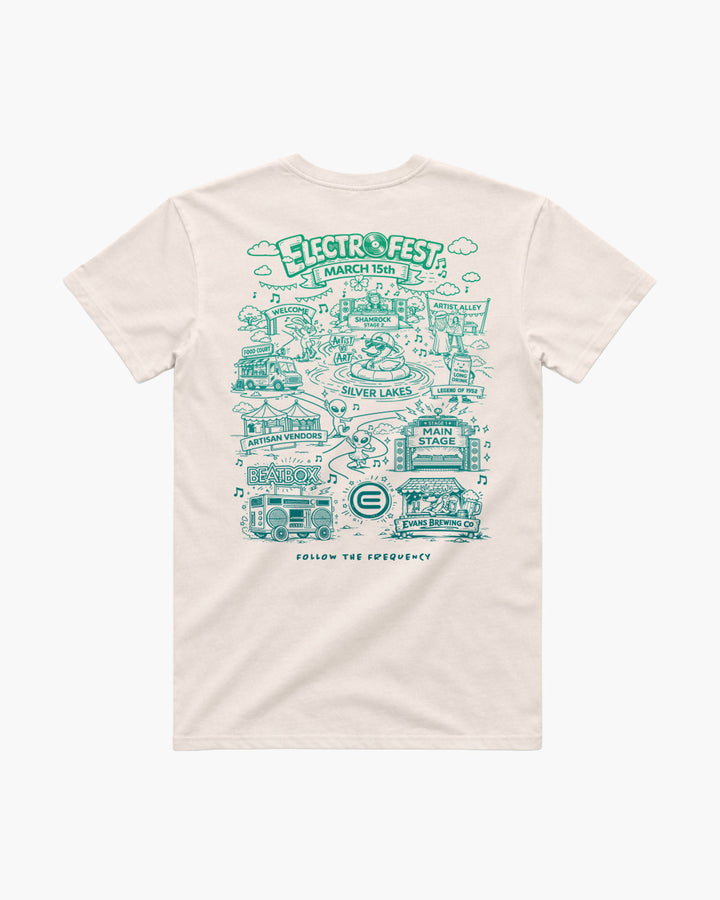 Electrofest Map S/S Tee - Natural Color