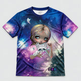 Jasmine Becket-Griffith jersey flat lay front with Artist vs Art inside neck label