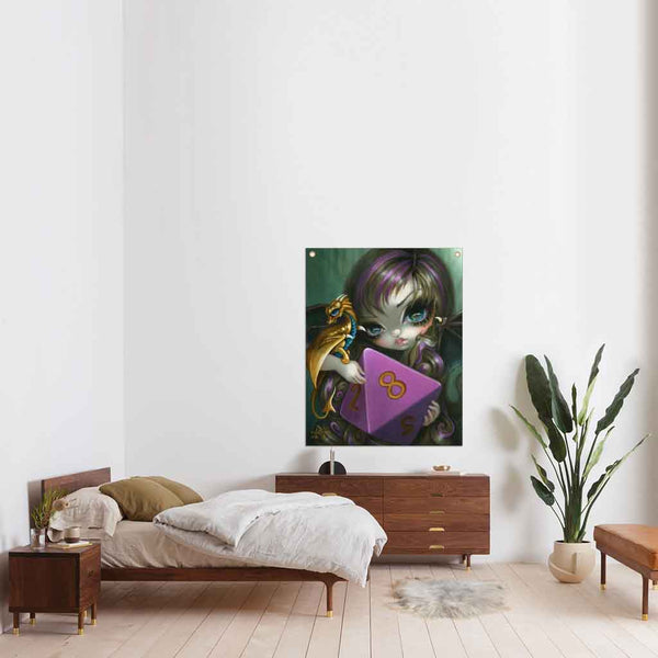 8 Sided Dice Fairy - Fabric Banner - artistvsart