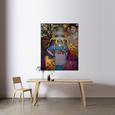 Alice In A Klimt Dream - Fabric Banner - artistvsart