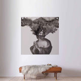 Dame with A Lot on Her Mind - Fabric Banner - artistvsart