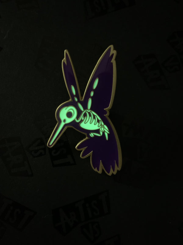 Glow in the Dark Hummingbird Pin