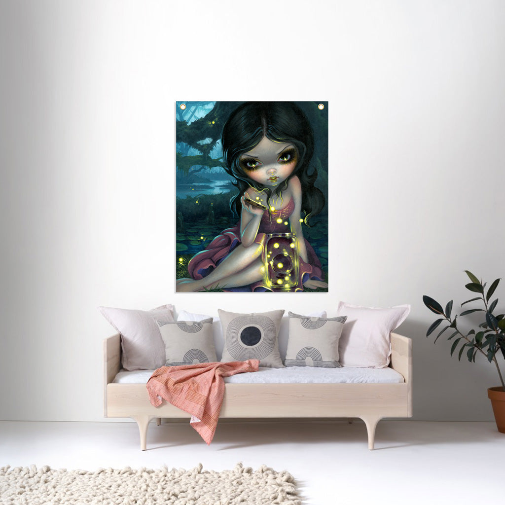 Releasing Fire Flies - Fabric Banner - artistvsart