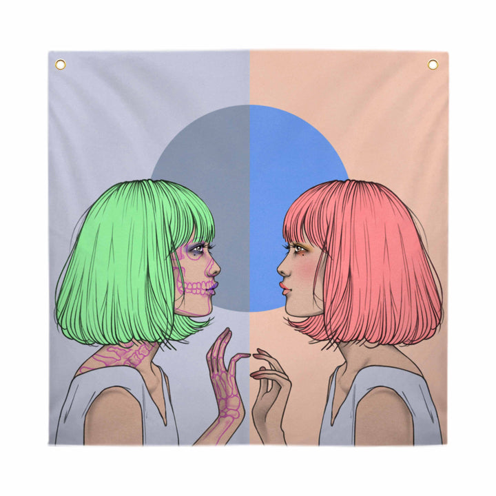 Evil Twin - Fabric Banner - artistvsart