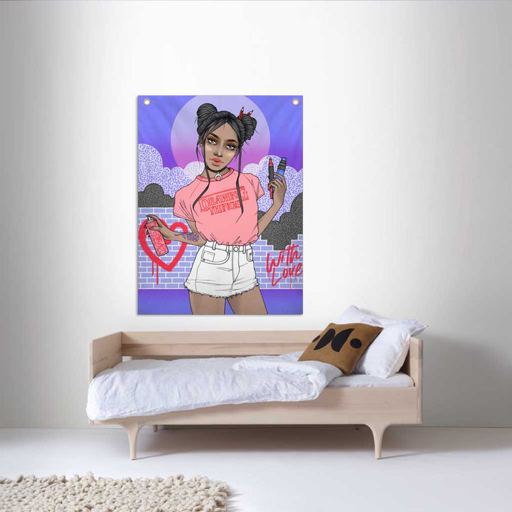 Drawing Things - Fabric Banner - artistvsart